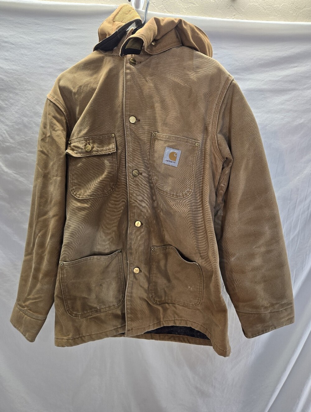Vintage Carhartt Men's 40 Tall Duck Blanket Lined Chore Work Jacket Coat
